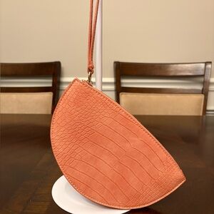 A New Day Coral Wristlet Clutch Bag